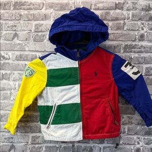 Polo Ralph Lauren Colorblock Hooded Jacket - Red, Blue, Green, Yellow
